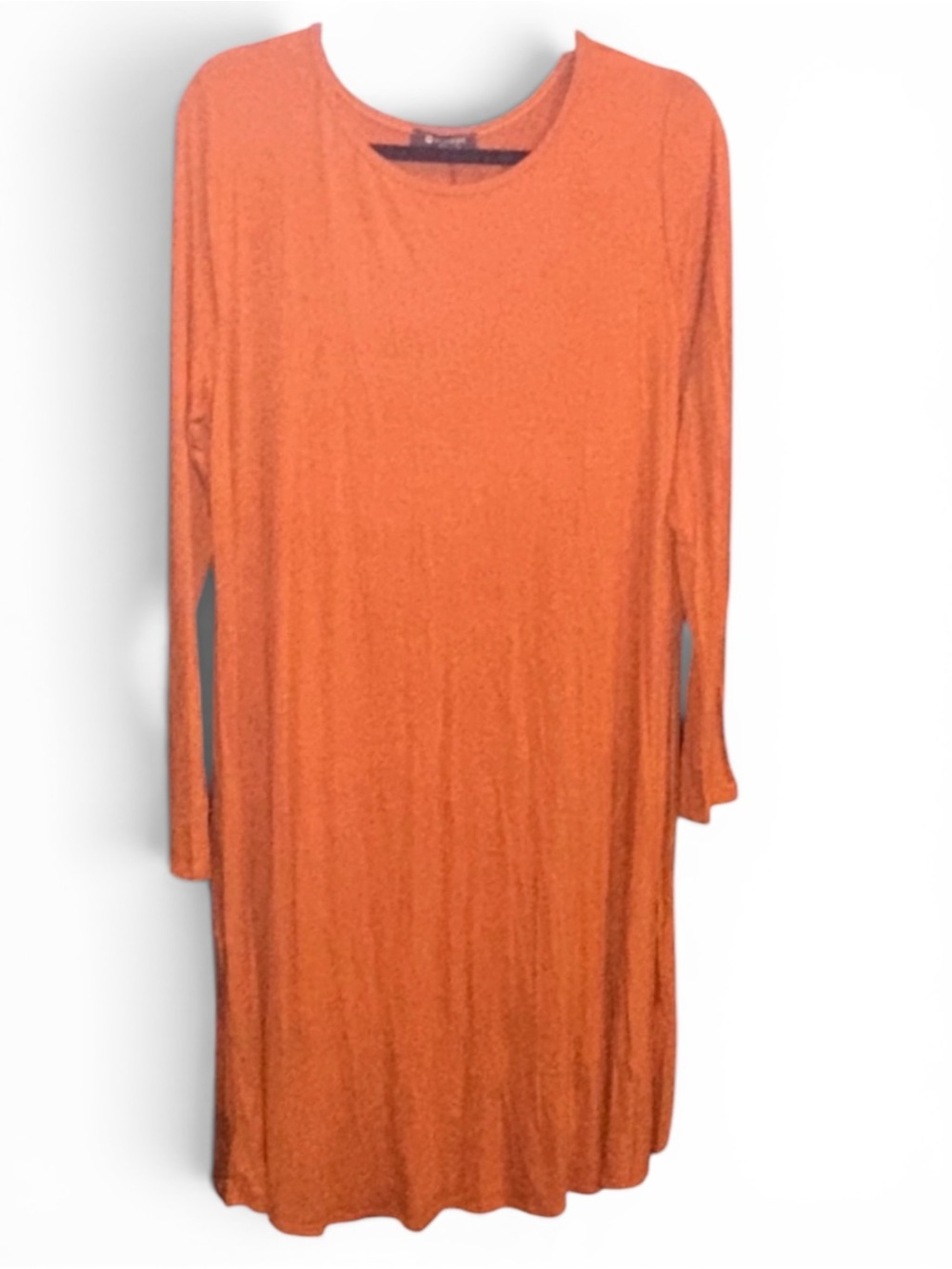 Bonbon XL Chic Long Sleeve Orange Dress - Picture 2 of 5